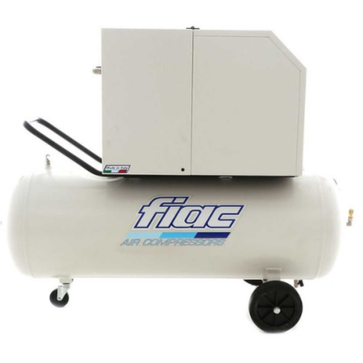 Compresor eléctrico en carro FIAC Silent AB200/515T – Trifásico – con correa – 4 HP – Nuevo.