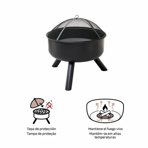 Barbacoa brasero NATERIAL de acero de Ø 75 cm para carbón - Image 8